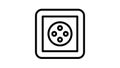 cee 7 5 socket line icon animation