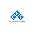 CEF letter logo design on BLACK background. CEF creative initials letter logo concept. CEF letter design Royalty Free Stock Photo