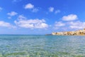 Cefalu beach, Cefalu town, Sicily, Italy