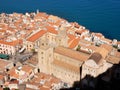 Cefalu city view above with Cathedral-Basilica, Sicily