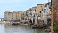 Cefalu beach view Sicily, Italy Royalty Free Stock Photo