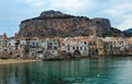 Cefalu beach view Sicily, Italy Royalty Free Stock Photo