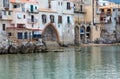 Cefalu beach view Sicily, Italy Royalty Free Stock Photo