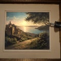 Cefalu old view, Sicily. Created by De Wint and Heath, printed by McQueen, publ. in London, . Ed. on Sicilian Scenery,