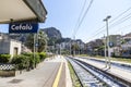 Cefalu railway station Stazione Ferroviaria di Cefalu, Sicily,