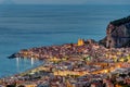 Cefalu in Sicily at dawn Royalty Free Stock Photo