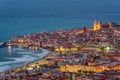 Cefalu in Sicily at twilight Royalty Free Stock Photo