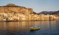 Cefalu town at sunset in Sicily