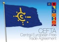 Cefta agreements flag, Central Europe