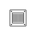 Ceiling air conditioner line icon