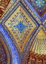 Ceiling of Aksaray mausoleum, Samarkand, Uzbekistan Royalty Free Stock Photo