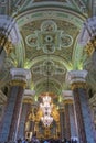 Ceiling and Altar in St Peter and Paul Cathedral St Petersburg Russia Royalty Free Stock Photo