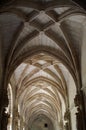 The ceiling, arches - a fragment of the interior of the Catholic Cathedral.