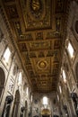 Ceiling in the Basilica of St John Lateran in Rome Italy