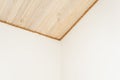 The ceiling of the building is lined with wood Royalty Free Stock Photo