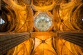 Ceiling Cathedral Santa Eulalia in Barcelona Royalty Free Stock Photo