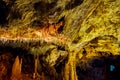 Ceiling of cave with colorful textured walls Royalty Free Stock Photo