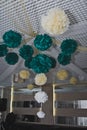 The ceiling decoration of the hall balls 5693. Royalty Free Stock Photo