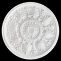 Ceiling Centres or plaster Ceiling Roses. isolated on black Royalty Free Stock Photo