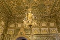 Ceiling and chandelier Golestan Palace