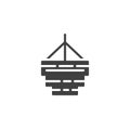 Ceiling chandelier vector icon