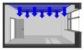 Ceiling cooling diagram