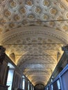 Ceiling of a corridor as seen in the Vatican Museum Royalty Free Stock Photo