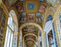 The ceiling of the corridor of the Raphael Loggias, inside the Hermitage Museum, St Petersburg, Russia