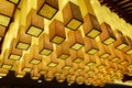 Ceiling with cubic lights design