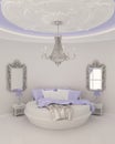 Ceiling decor in modern bedroom