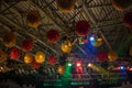 Ceiling decorated with balloons Royalty Free Stock Photo