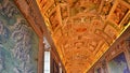 Ceiling decorated with paintings Royalty Free Stock Photo