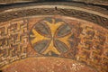 Ceiling decoration, rock-hewn church, Lalibela, Ethiopia. UNESCO World Heritage site.