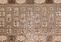 Ceiling decoration at Sheesh Mahal palace in Amber Fort, Rajasthan, India Royalty Free Stock Photo