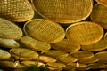 Ceiling decoration with threshing basket. It`s Royalty Free Stock Photo