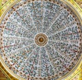 The ceiling decorations in Harem of Topkapi Palace, Istanbul, Tu