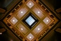 Ceiling detail in historic train station Royalty Free Stock Photo