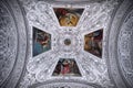 Ceiling and dome in Salzburg Cathedral , Austria Royalty Free Stock Photo