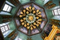 Ceiling in Famous Holy Trinity-St. Sergius Lavra, SERGIEV POSAD, RUSSIA Royalty Free Stock Photo