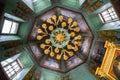 Ceiling in Famous Holy Trinity-St. Sergius Lavra, SERGIEV POSAD, RUSSIA Royalty Free Stock Photo