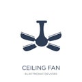 ceiling fan icon. Trendy flat vector ceiling fan icon on white b Royalty Free Stock Photo