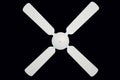 Ceiling fan isolated on black