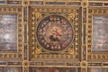 Ceiling fragment in the Salone dei Cinquecento at medieval Palazzo Vecchio, Florence, Italy