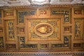 Ceiling fresco of the Basilica di San Giovanni in Laterano - Basilica of Saint John Lateran - in the city of Rome, Italy Royalty Free Stock Photo