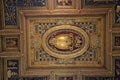 Ceiling fresco of the Basilica di San Giovanni in Laterano - Basilica of Saint John Lateran - in the city of Rome, Italy Royalty Free Stock Photo