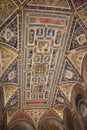 Ceiling frescoes in biblioteca Piccolomini of Siena Cathedral. Duomo, Siena, Tuscany, Italy.