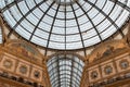 The ceiling of Galleria Vittorio Emanuele, Milan, Italy Royalty Free Stock Photo