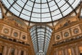 The ceiling of Galleria Vittorio Emanuele, Milan, Italy Royalty Free Stock Photo