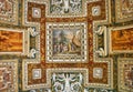 The ceiling of the Gallery of Maps. Vatican museum Royalty Free Stock Photo