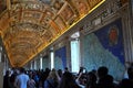 The ceiling of the Gallery of Maps. Vatican museum Royalty Free Stock Photo